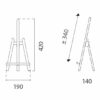 Caballete Sobremesa 420 mm económico medidas