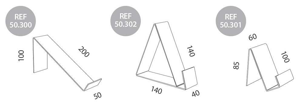 Expositores de metacrilato inclinados medidas 2
