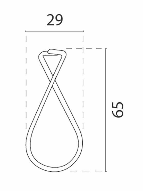 Gancho falso techo medidas 2