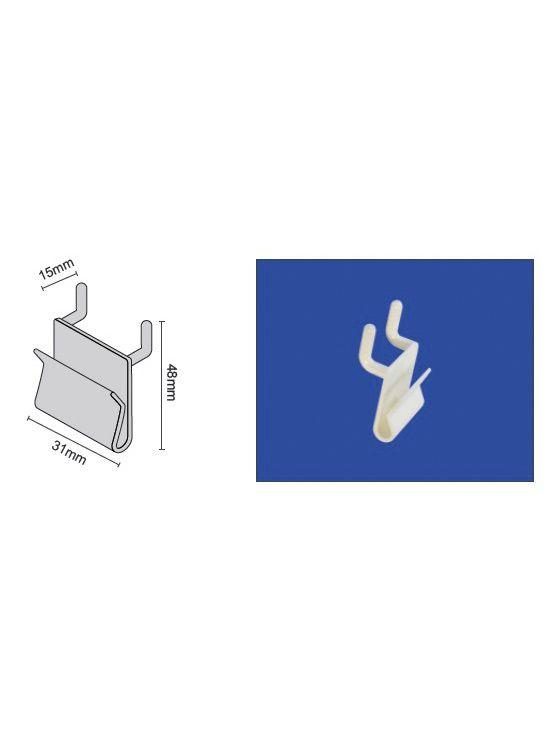 Detalle del Gancho Simple Plástico para productos