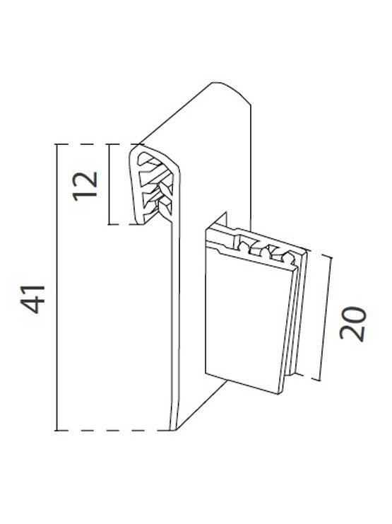 Grip bisagra vertical medidas