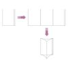 Porta Gráfica Triangular en PVC montaje