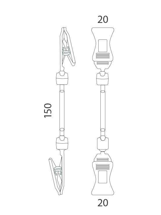 Porta precio pinza 20mm c1 medidas 12016