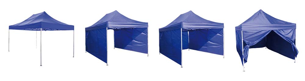 carpa plegable de aluminio laterales