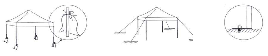 carpa plegable de aluminio