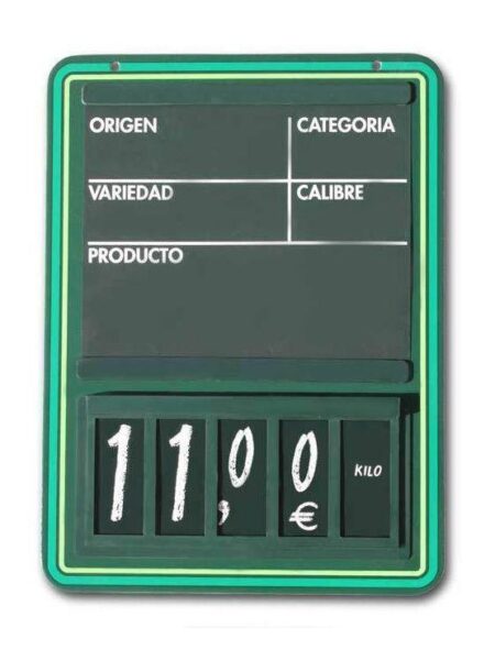 Cartel Frutería Porta Precios tipo Pizarra