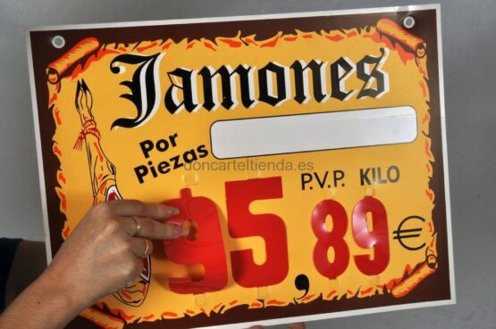 Cartel Precio Jamón