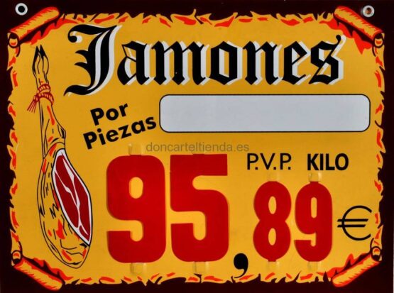 Carteles PortaPrecios Jamones