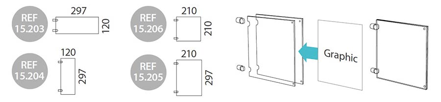 los No de moda Atar Letrero acrílico para pared. Señalización tipo banderola doble cara