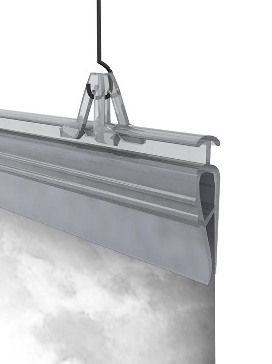 Porta Cartel modelo StrongClip ejemplo