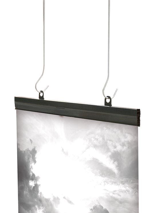 Porta Carteles modelo PlastiClip negro