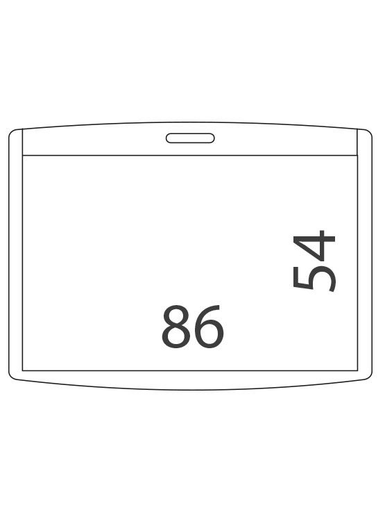 Porta tarjeta de identificación horizontal medidas