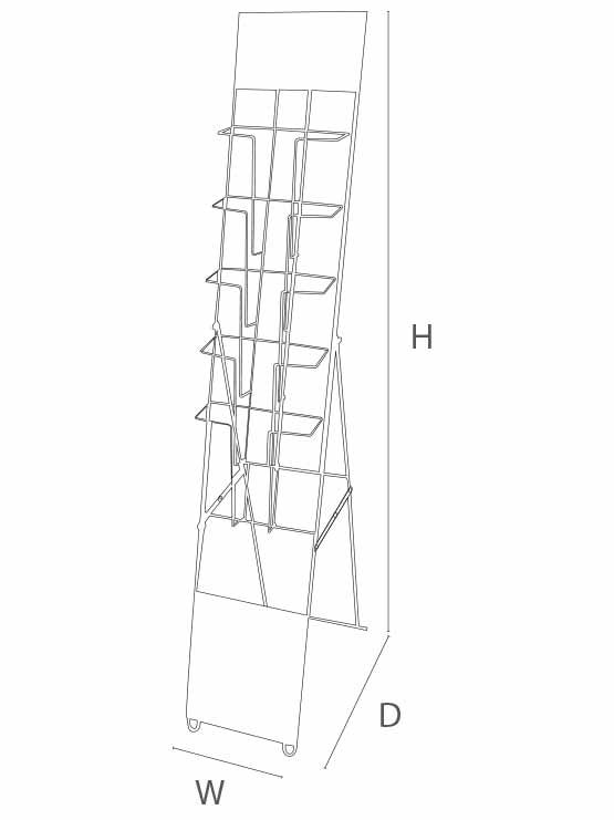 PortaFolletos Plegable medidas