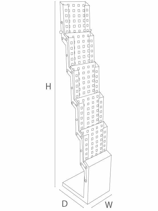 PortaFolletos Plegable Portátil medidas