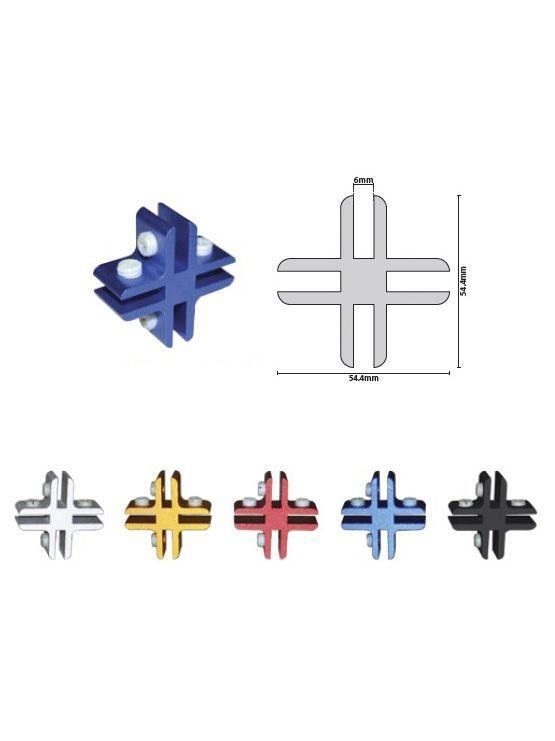 Sistema de sujeción CUBE tipo CRUZ para cristales