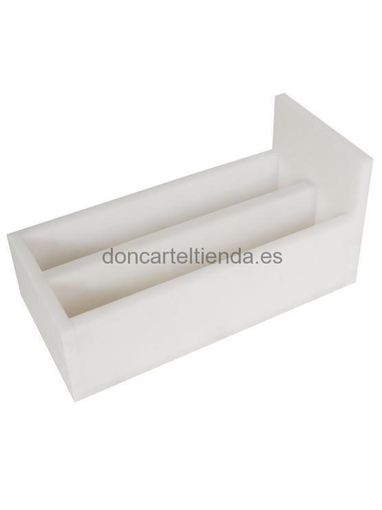 Cuchillero Polietileno Sobremesa Doble Blanco