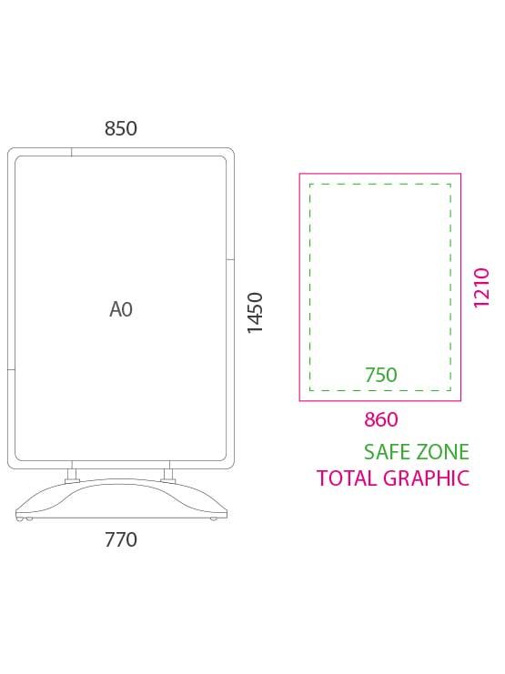 Display modelo Mikonos medidas A0