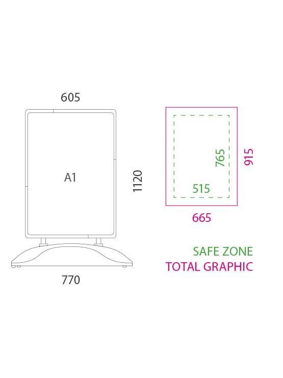 Display modelo Mikonos medidas A1