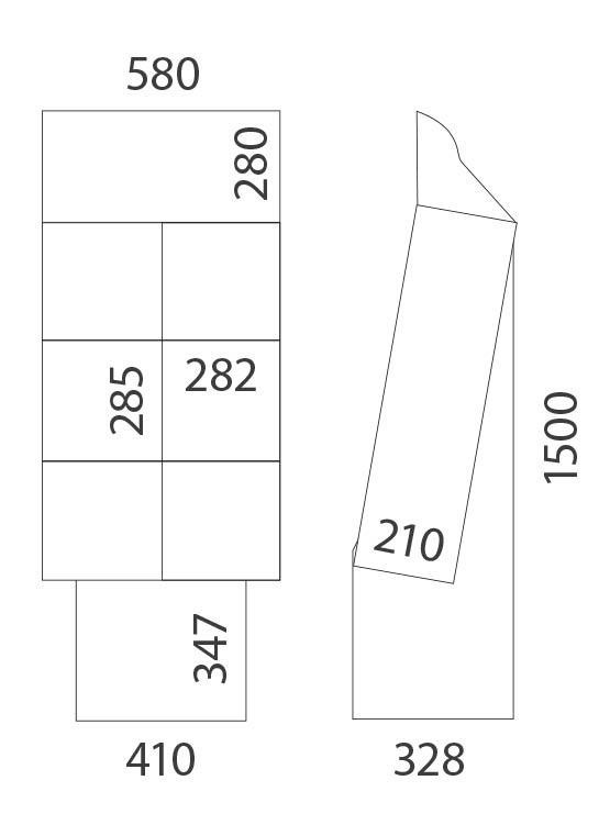 expositor de cartón modelo oslo medidas