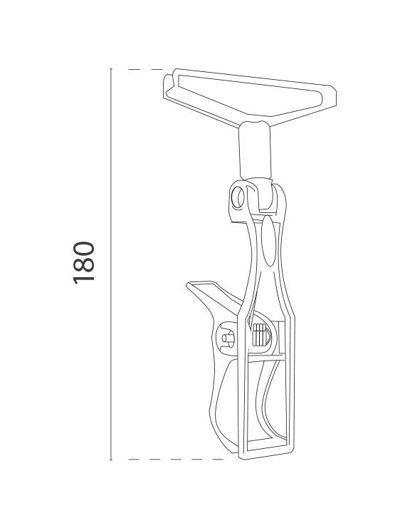 Pinza transparente para marco medidas