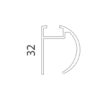 Porta Cartel Semi Circular FastClip (4 unidades) - Imagen 2