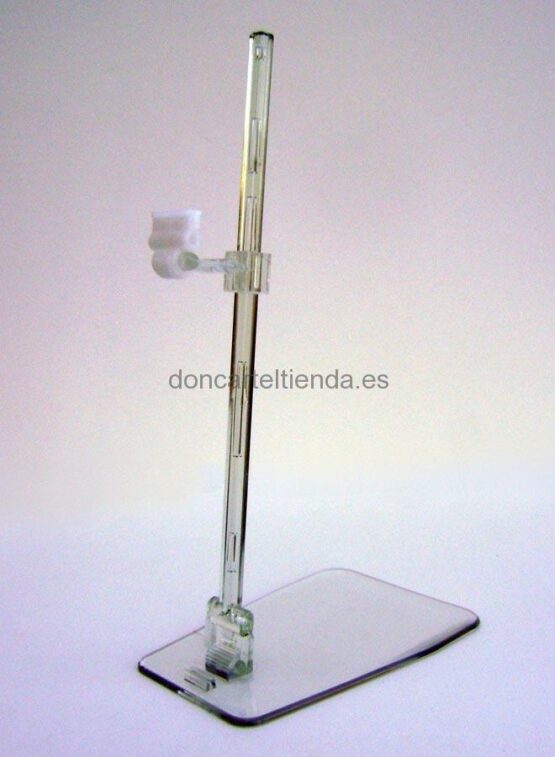 portaprecios transparente peana con clip