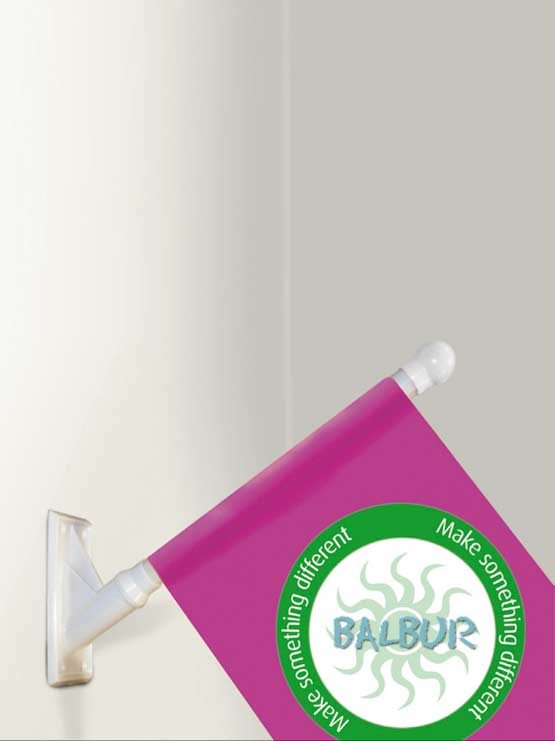 Soporte bandera adhesivo ejemplo