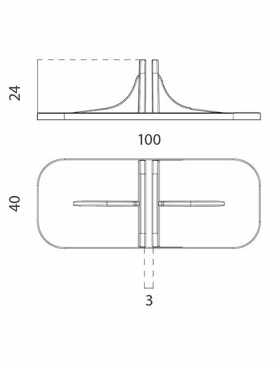 Soporte Divisor medidas