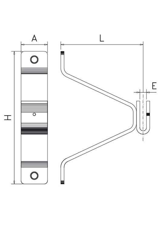 Soporte Puente para Pletina medidas