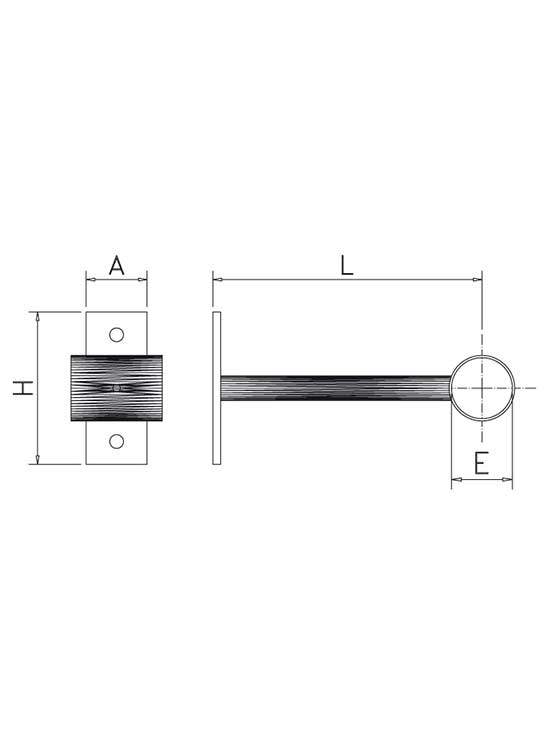 Soporte Recto para Tubo