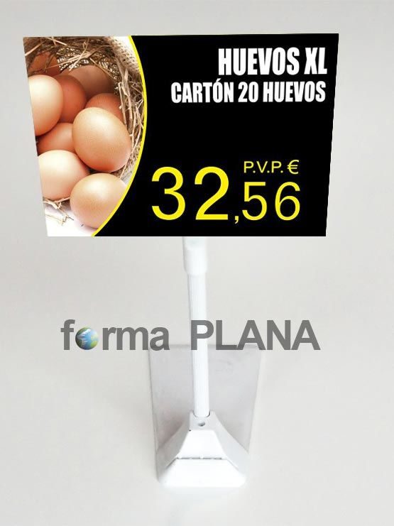 Portaprecios Huevos modelo Olmo forma PLANA