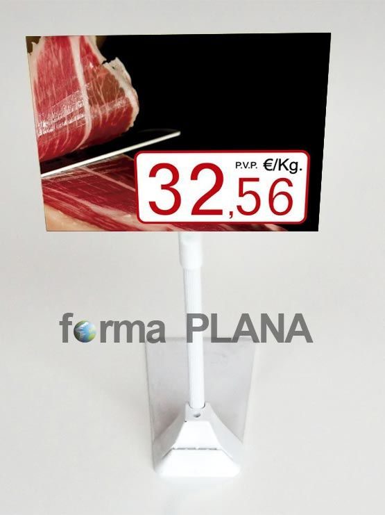 Portaprecios Jamones modelo Olmo forma PLANA