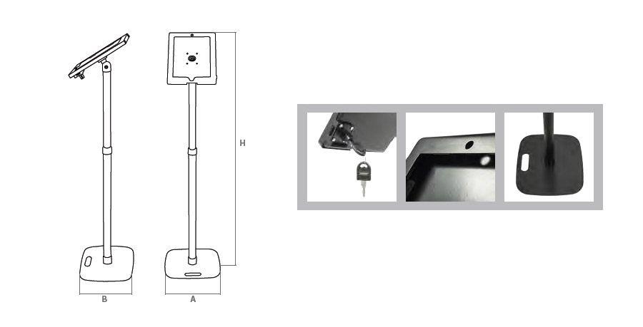 soporte pie para tablet ipad