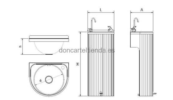 Fuente de Columna con Pedal imagen 2