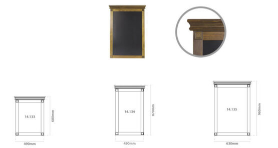 Pizarra Pared de Madera con Copete imagen 2