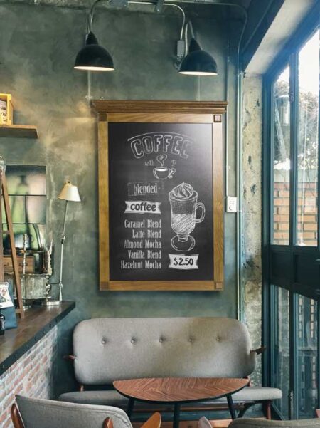 Pizarra Pared de Madera con Copete 2019