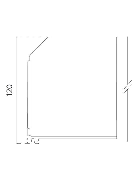 Divisor Plástico Transparente 120 mm medidas