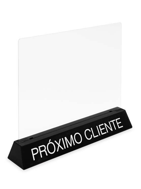 Separador Próximo Cliente texto negro