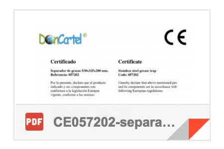 certificado CE separador de grasas