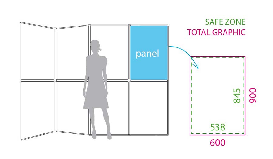 Photocall modular tipo biombo doble cara