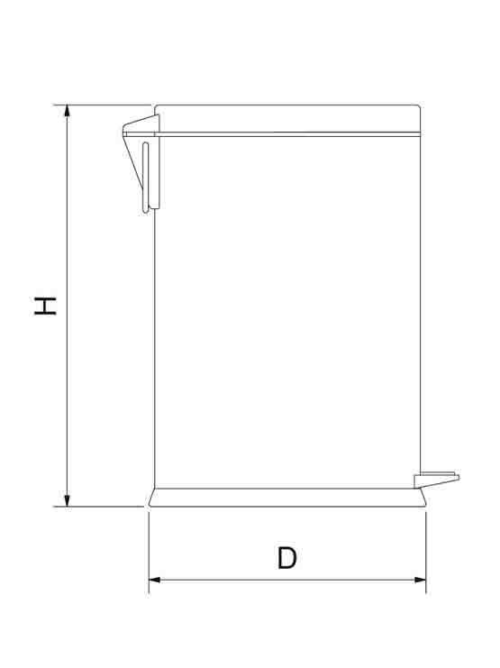 Papelera con tapa y pedal 