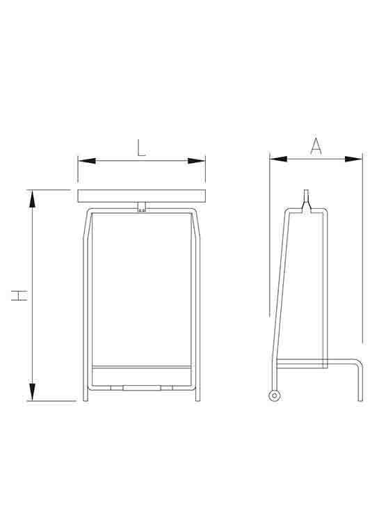 porta bolsas tijera con pedal imagen 2