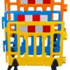 Vallas de plástico enlazables para señalización de obras o precaución