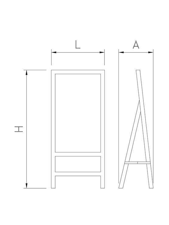 pizarra de led con atril 2