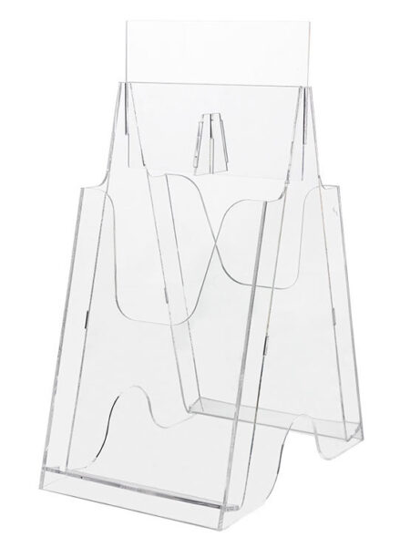 Expositor de Folletos Plástico Transparente doble
