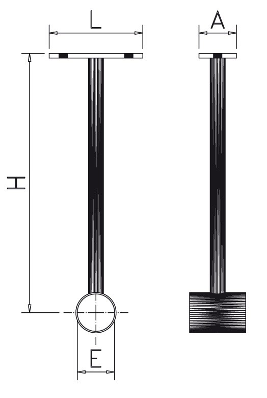 Tirante de Techo para Tubo