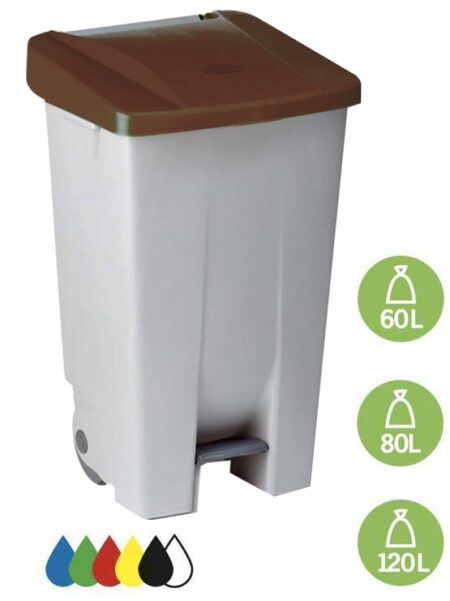 Contenedor de reciclaje selectivo con tapa 2019