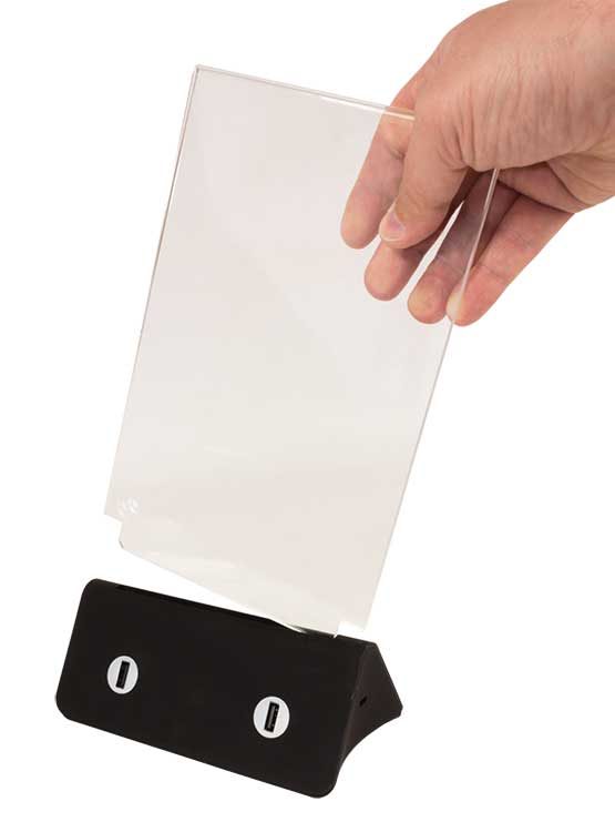 Cargador de móviles con display montaje