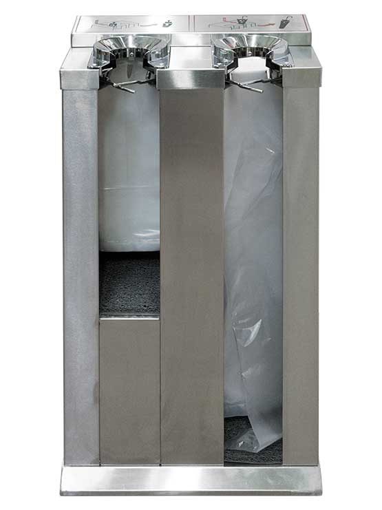 Dispensador de bolsas construido en acero