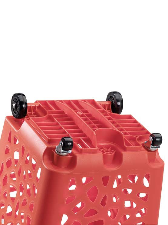 cestas para supermercado detalle de las ruedas